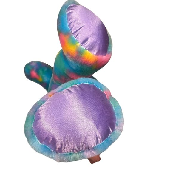 Build a Bear Tie Dye Easter Bunny Plush Satin Ears Stuffed Animal Sewn Eyes 21" - Picture 9 of 15